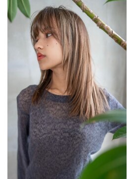 オースティン 門前仲町(AUSTIN) 大人かわいい前髪セシルカットココアブラウンフリンジウェーブ