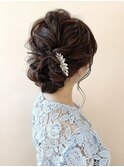 お呼ばれゆるふわシニヨン　ヘアセット