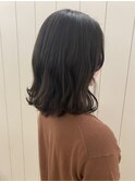 【アッシュグレージュ】ミディアム外ハネ20代30代