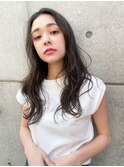 Ameri 20代30代40代センター分けナチュラルヘア