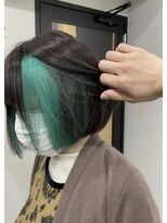 リグ 横浜(Lig.)&nbsp;ケアブリーチハイトーングリーンインナーカラーダブルカラー横浜