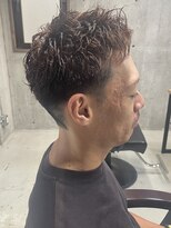 フイ 自由が丘(men's salon Hui)&nbsp;メンズ/アップバング/ツーブロックマッシュ/束感ショート波巻き