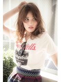 「evri」武田亮介　パールベージュ　波巻きミディ