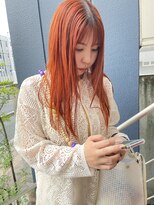 キートス 高知店(kiitos)&nbsp;★ロングヘアピンクオレンジカラー