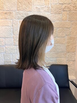 ヴァン カウンシル 川口店(VAN COUNCIL) くびレイヤー外ハネミディアムボブ×インナーカラー 髪質改善Tr