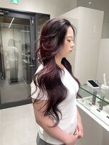ソル 栄矢場町(SOL)&nbsp;レッドカラー/韓国ヘア/韓国レイヤー/名古屋美容院