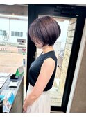 前髪なしショートボブ