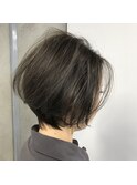大人ショートボブショートカットマッシュショート透明感カラー