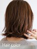 【艶髪仕上げ】ヘアカラー＋毛先調整カット＋ケラスターゼTｒ　￥5500