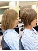 バンプ ギンザ(BUMP GINZA)&nbsp;40代50代絶壁解消ひし形ショート白髪ぼかし秋色透明感カラーer