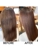 髪質改善【美髪矯正】ビフォー・アフター