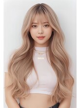 アジールヘア 池袋東口店(agir hair) ロング　ケアブリーチ　ミルクティーベージュ　10代20代ブリーチ