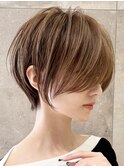 ショートボブ髪型30代40代50代前髪あり前髪無し面長丸顔【西村ss