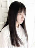 姫カットロングカット顔まわりカット髪質改善