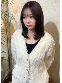 柔らかブラウン×韓国風くびれミディ