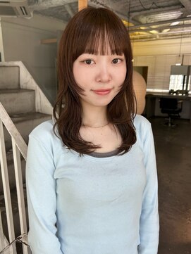 カシェ ナカザキ(CACHE NAKAZAKI) 顔まわりレイヤー/ベージュカラー/ミディアムレイヤー