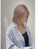 ミルクティーベージュ人気ケアブリーチハイトーンボブ渋谷駅
