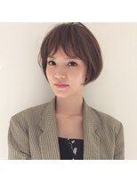 コクーン(Cocoon) ツヤベージュのシースルーショートボブ☆表参道Cocoon ACO☆