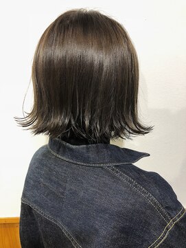 ヘアメイクエイト 丸山店(hair make No.8) 【担当＊岩切祐樹】切りっぱなしボブ×ダークアッシュ