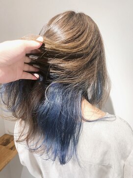 エラマ ヘアメゾン(elama hair maison) 【elama】インナーカラーブルー！