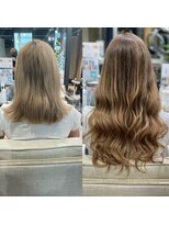 ビーヘアサロン(Beee hair salon) シールエクステで外国人風グラデーション