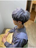インナーカラー×シルバーグレー