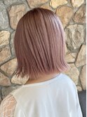 切りっぱなしボブ/エアリーロング/美髪/ピンクブラウン/船橋