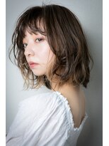 カバーヘア ブリス 戸田公園西口店(COVER HAIR bliss)&nbsp;イヤリングカラーゆるふわエアリーボブパーマw戸田公園10代20代