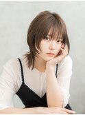 【20代・30代・40代/こなれミディ/小顔マッシュウルフ】