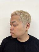 カルマパーマ/ベリーショート/ダークアッシュ/ニュアンスパーマ