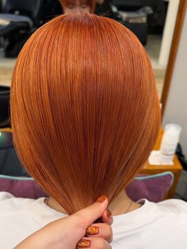 テテ ニコ(tete nico) 【大前晴奈】アプリコットオレンジ/艶々ロング