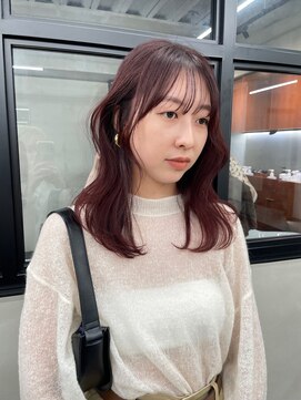 ニコ トウキョウ 渋谷(nico TOKYO) ワインレッド/レイヤーカット/ケアブリーチ/透明感カラー/赤髪