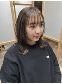 ◯オリーブベージュ ×ミディアムレイヤー