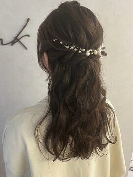 リンク(Link) ハーフアップアレンジ/ゆるふわアレンジ/結婚式ヘア