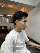 メリケンバーバーショップ フクオカ(MERICAN BARBERSHOP FUK)&nbsp;スパイラルパーマローフェード