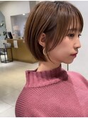 パツっと丸みショートボブ