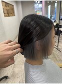 インナーシルバー外ハネボブ美髪イメチェンケアブリーチ所沢韓国