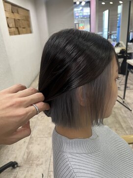 アジールヘア 所沢プロペ通り店(agir hair) インナーシルバー外ハネボブ美髪イメチェンケアブリーチ所沢韓国