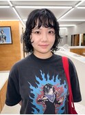 レイヤー ボブ ウルフ ミディアム パーマ レイヤーカット 顔周り