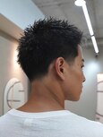 スパイキーショート/短髪パーマ/ツイストスパイラルパーマ