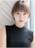 銀座30代40代50代大人丸みショート/小顔レイヤーショートボブ