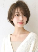 ショートカット ボブ 大人ショート ひし形シルエット 30代40代