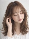 韓国レイヤー/顔周りレイヤー/くびれミディ/透明感カラー/仙台