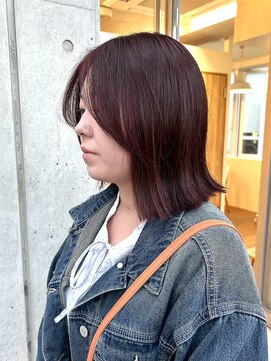 エクテ(ecouter) ノンジアミンカラー暖色ボルドーブラウンタッセルボブ