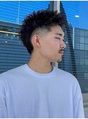 122. スパイキーショート/刈り上げ/ハイライト/メンズ