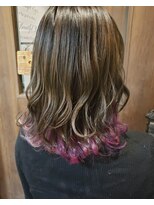 ヘア ケア ディエイチケー(HAIR CARE DHK)&nbsp;大人可愛いミディアム×インナーカラー