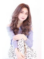 オーロ 宝塚店(ORO)&nbsp;前髪センターパートダブルカラーのゆるふわウェーブ