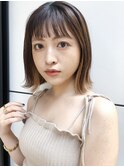 外ハネボブ_かきあげロングマロンベージュAラインボブ_7904