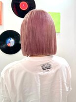 デート 下北沢(DATE)&nbsp;ダブルカラーピンクベージュケアブリーチハイトーン髪質改善