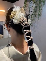 クレヨン ケース(Crayon case) ホワイト系統簡単ヘアアレンジ着物に合わせる